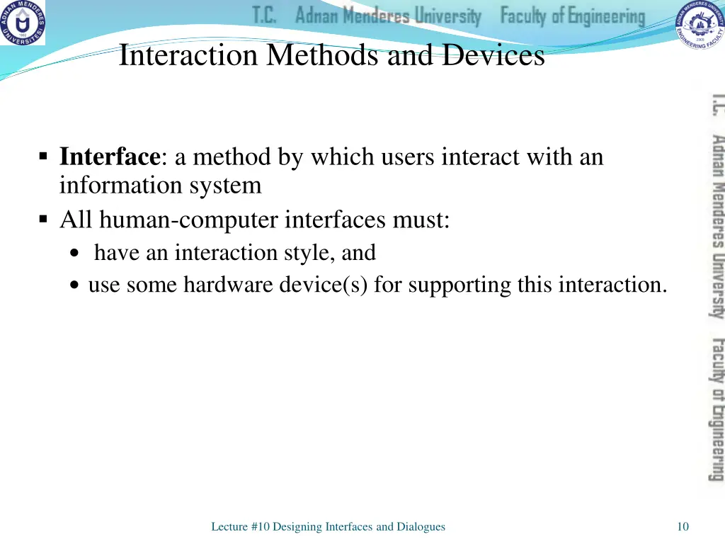 interaction methods and devices