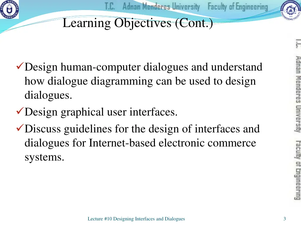 learning objectives cont