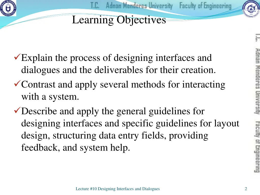 learning objectives