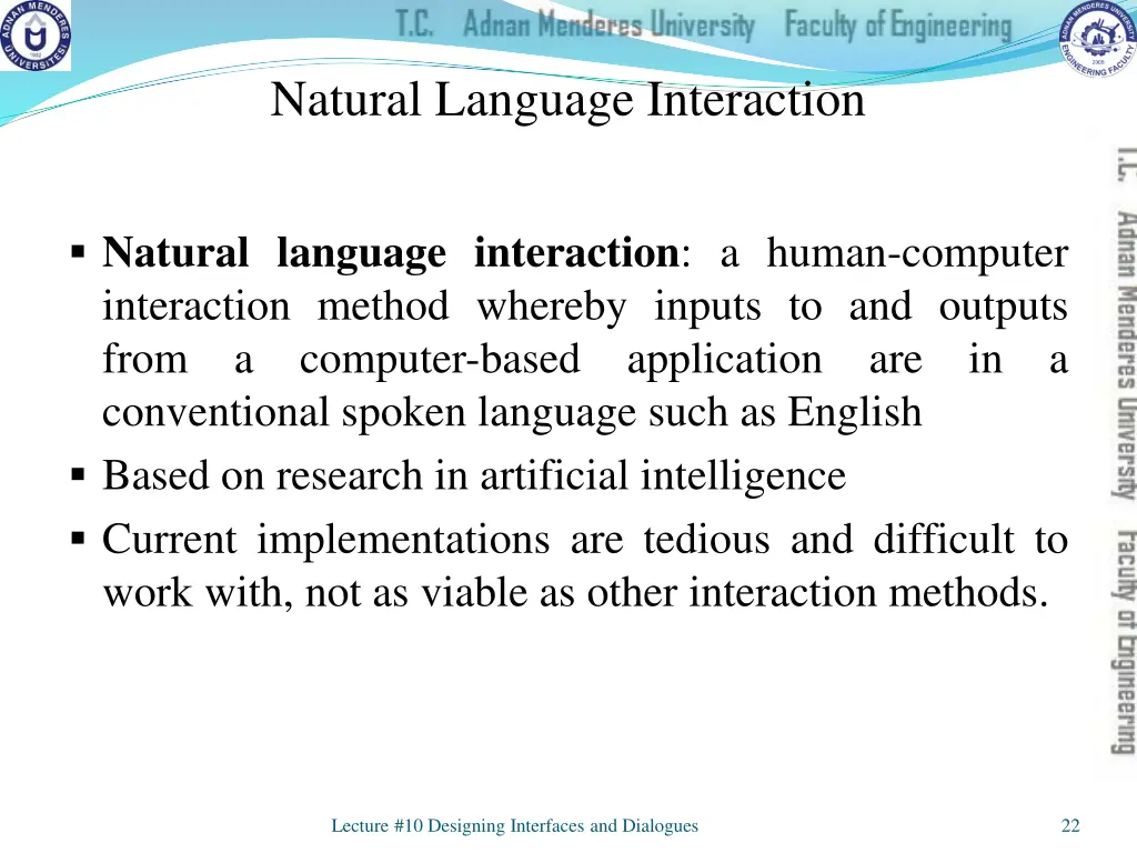 natural language interaction