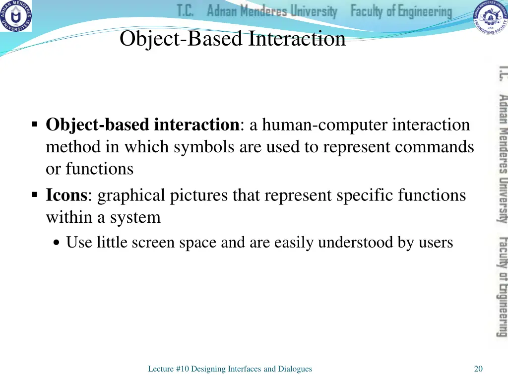 object based interaction