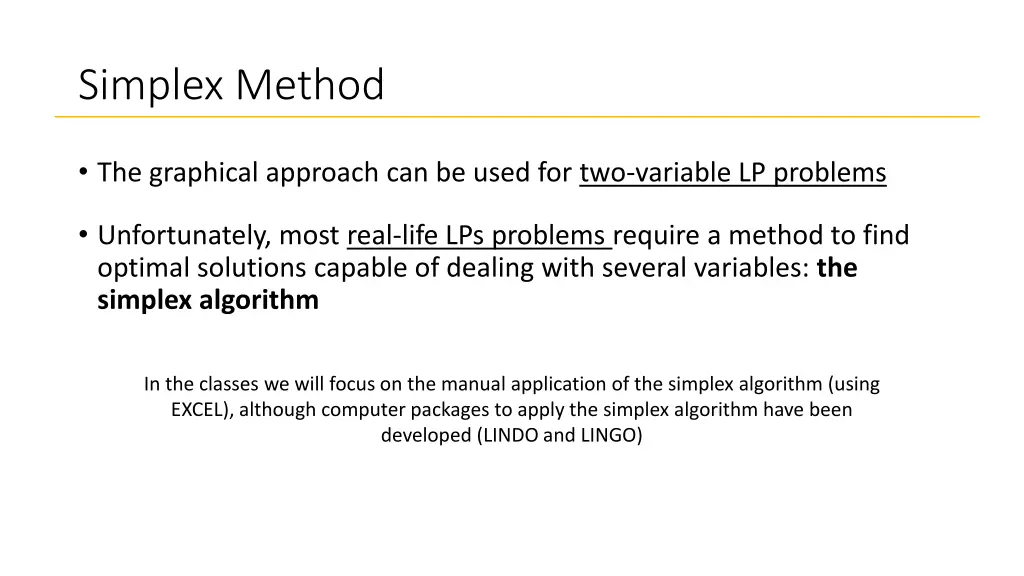 simplex method