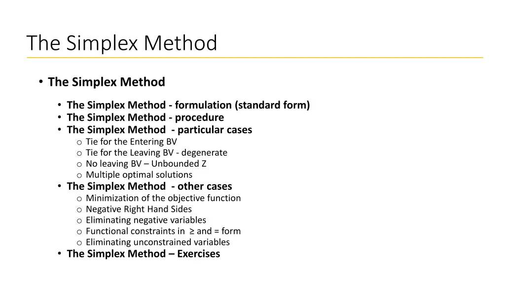 the simplex method 1