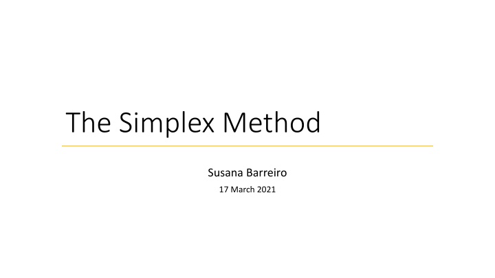 the simplex method