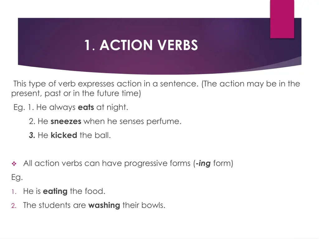 1 action verbs