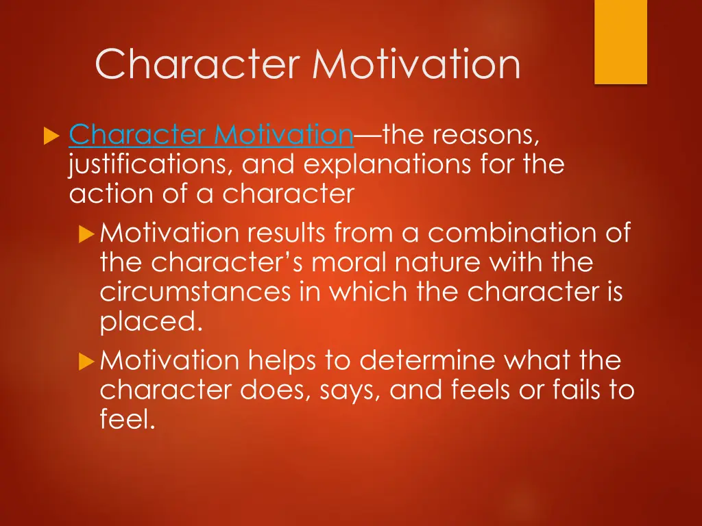 character motivation