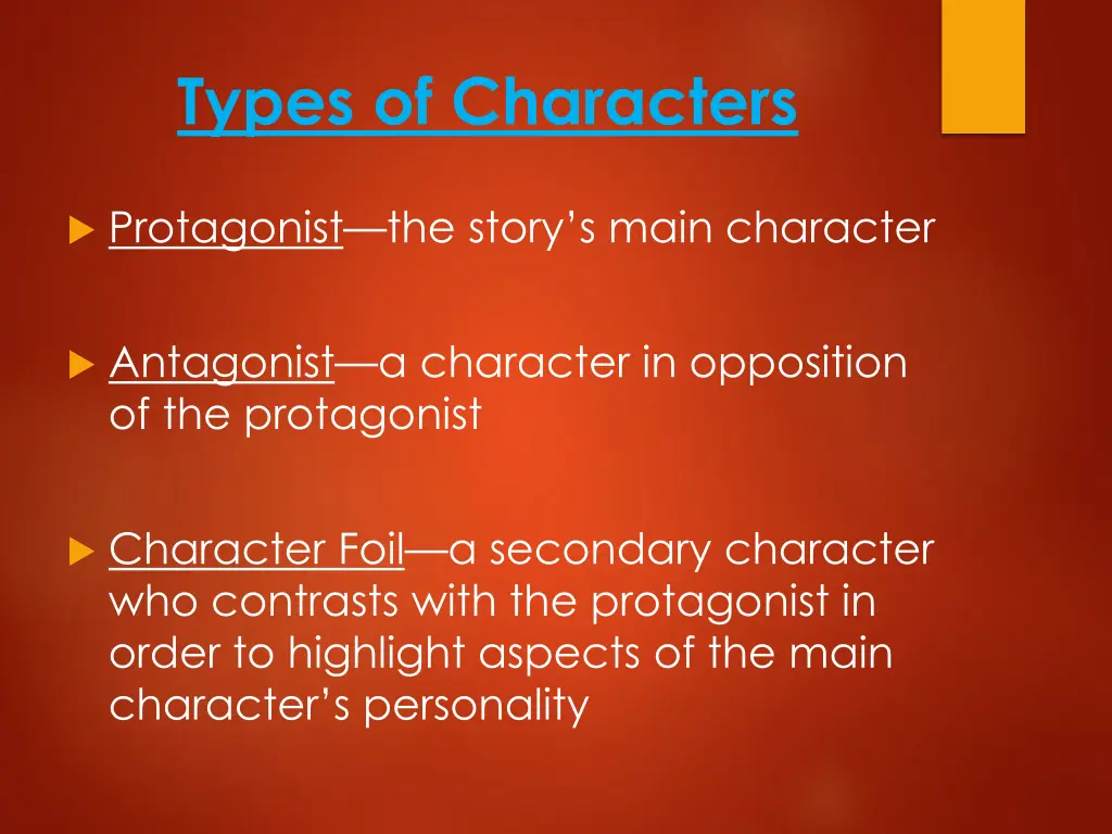 types of characters