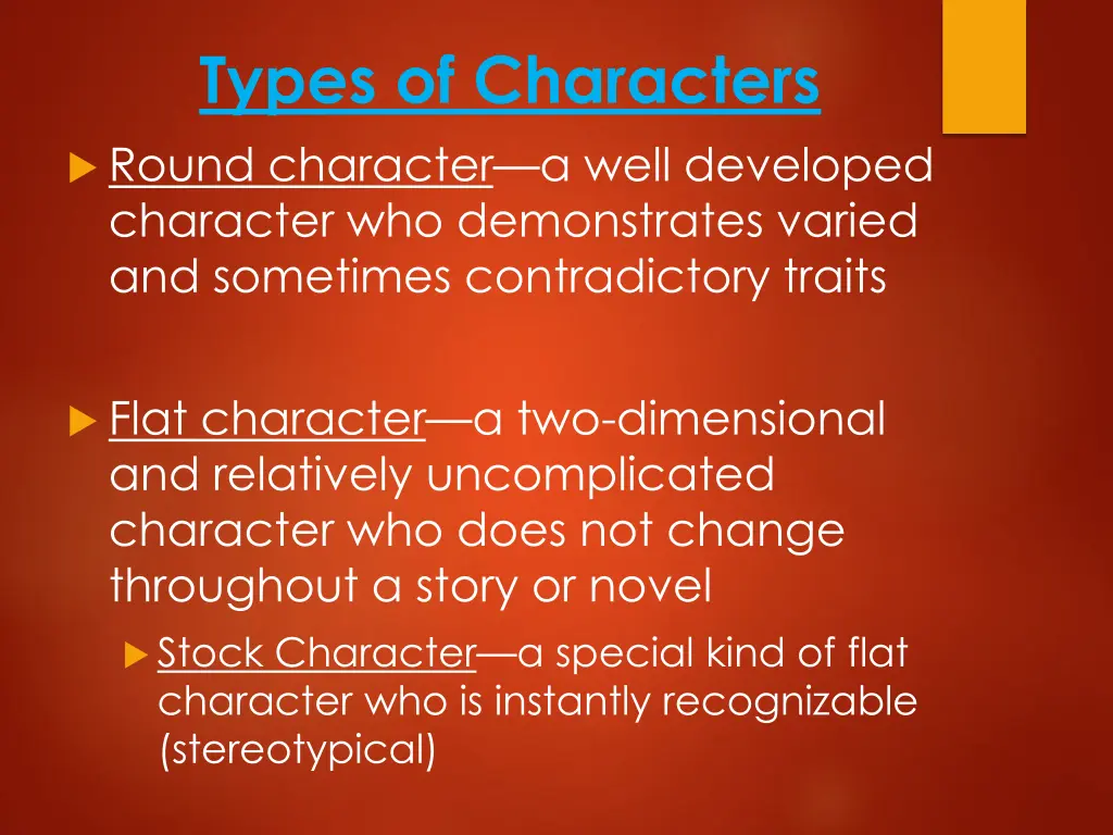 types of characters round character a well