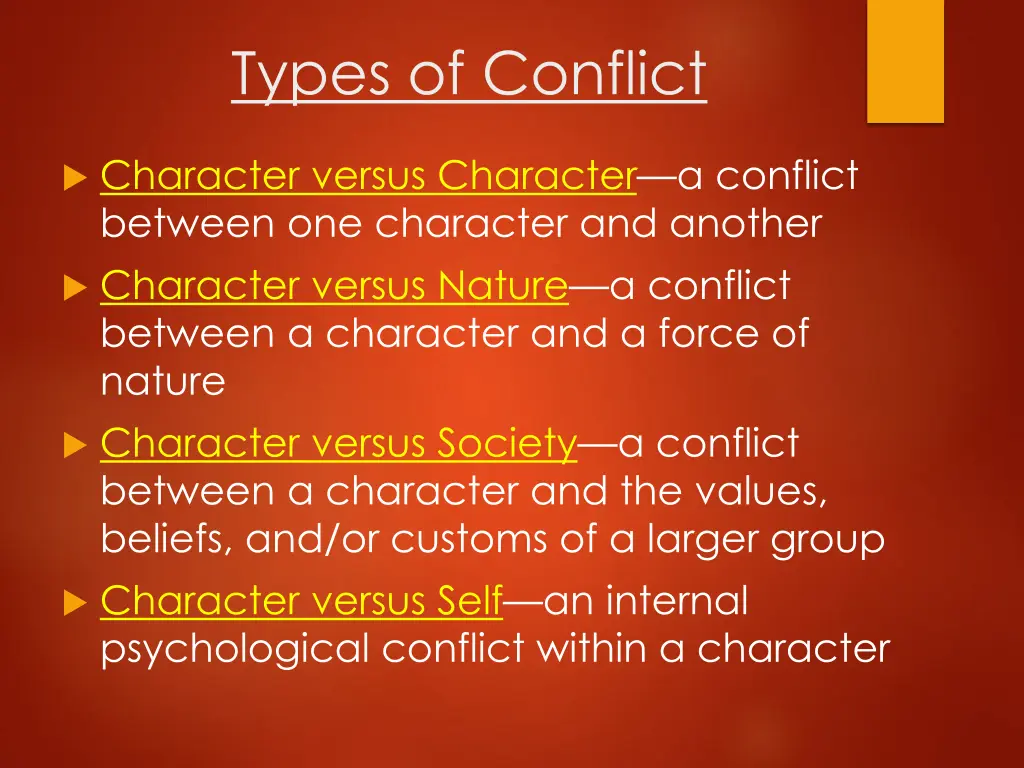 types of conflict