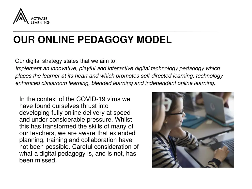 our online pedagogy model