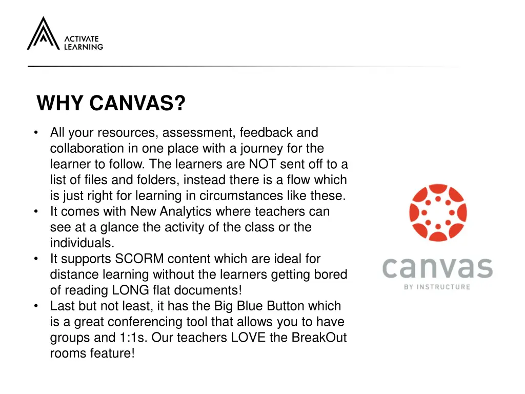 why canvas