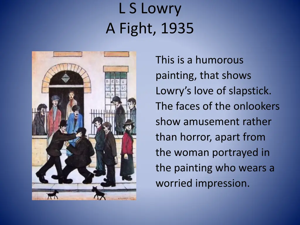 l s lowry a fight 1935 1