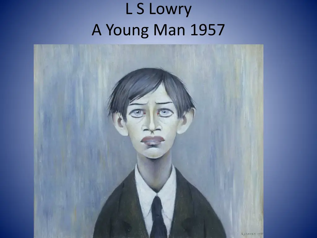 l s lowry a young man 1957