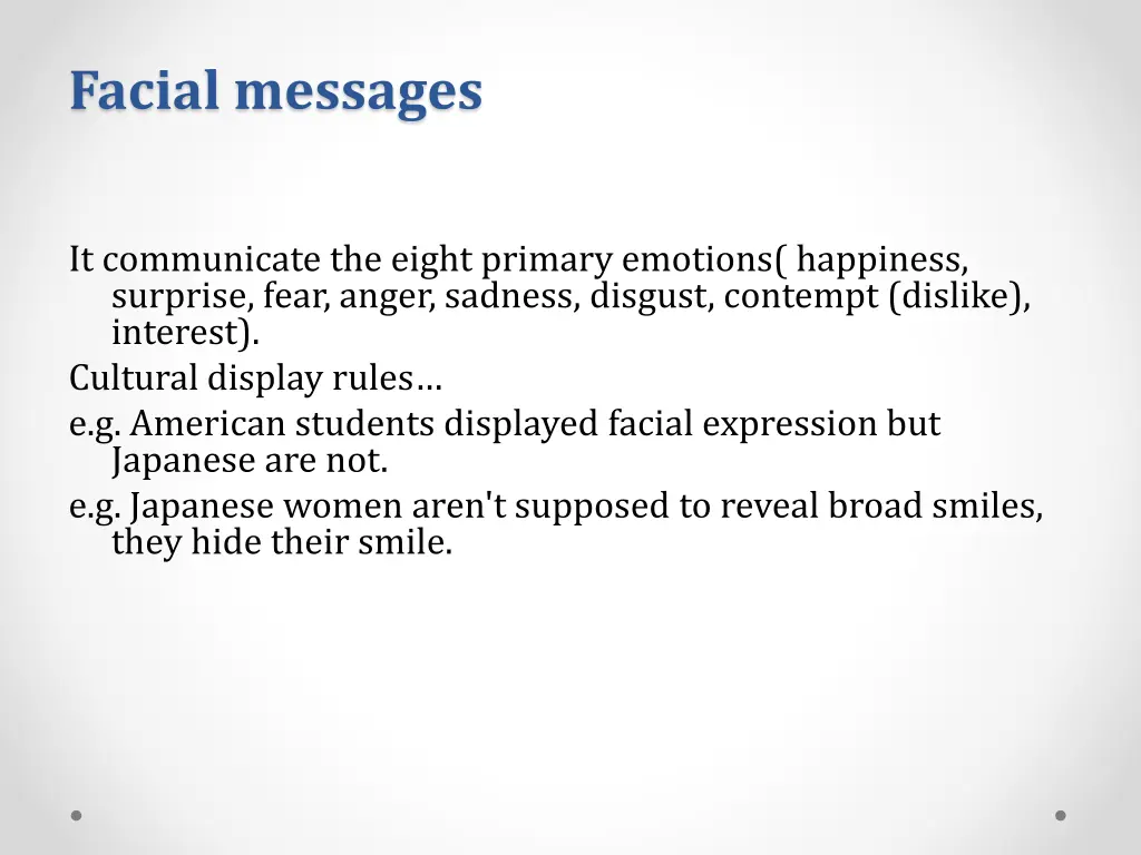 facial messages