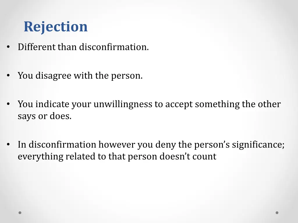 rejection