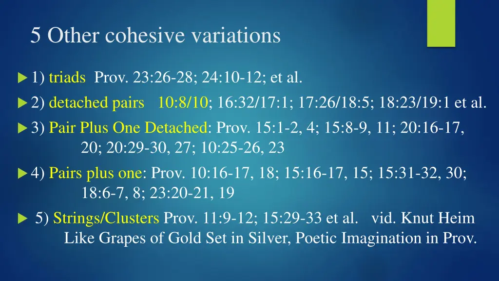 5 other cohesive variations