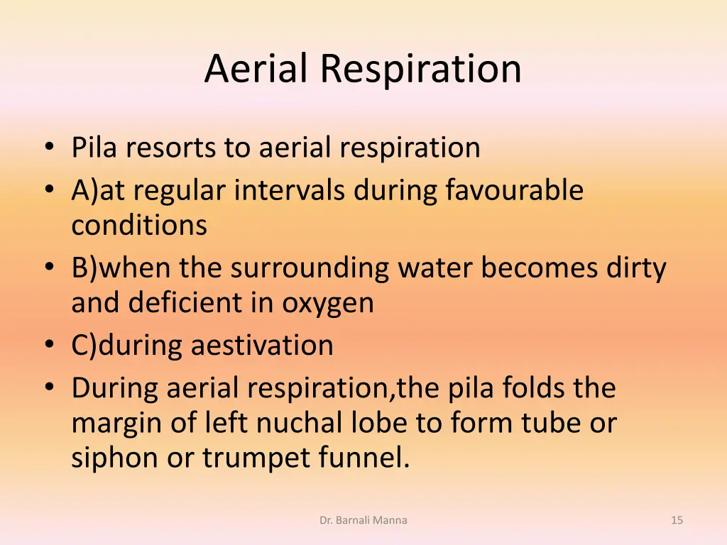 aerial respiration