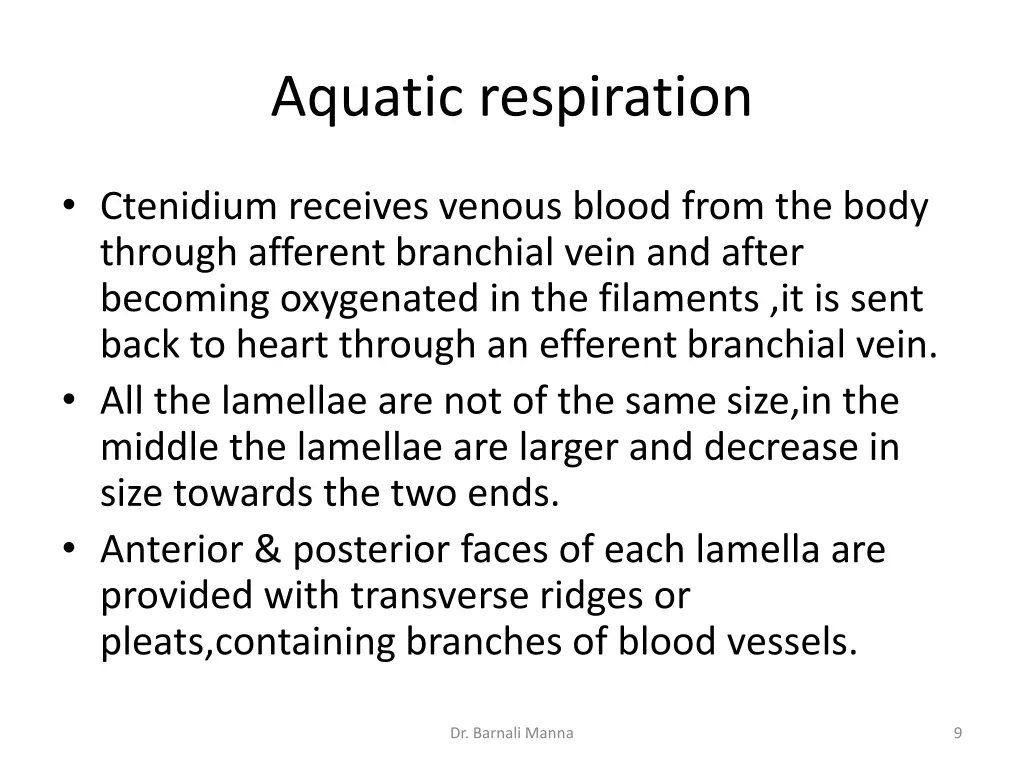 aquatic respiration