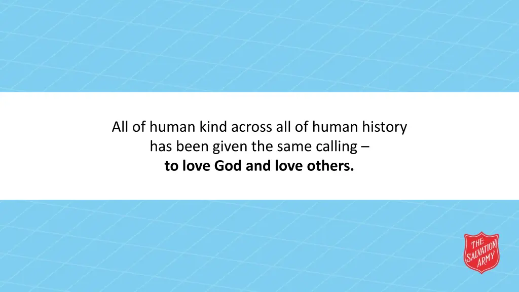 all of human kind across all of human history