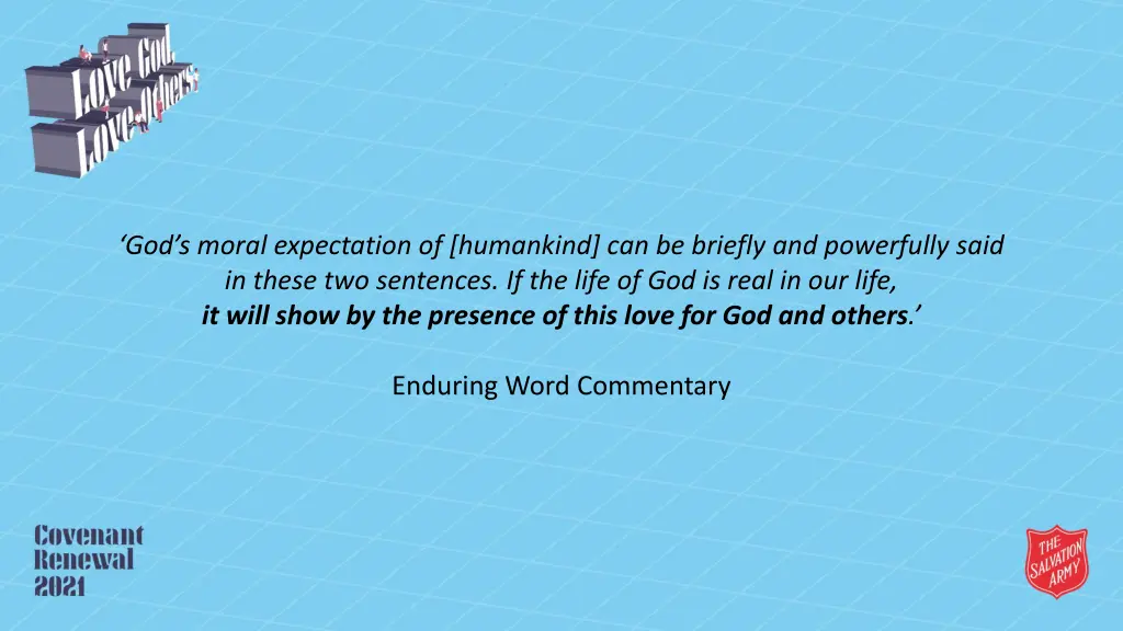 god s moral expectation of humankind