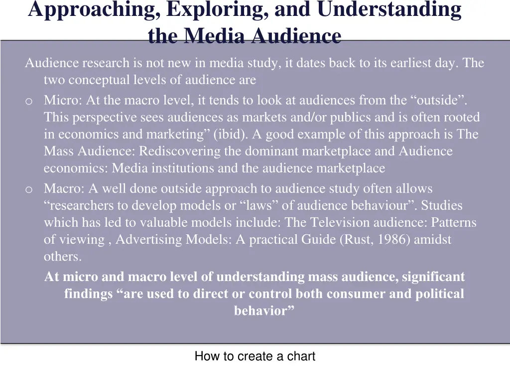 approaching exploring and understanding the media