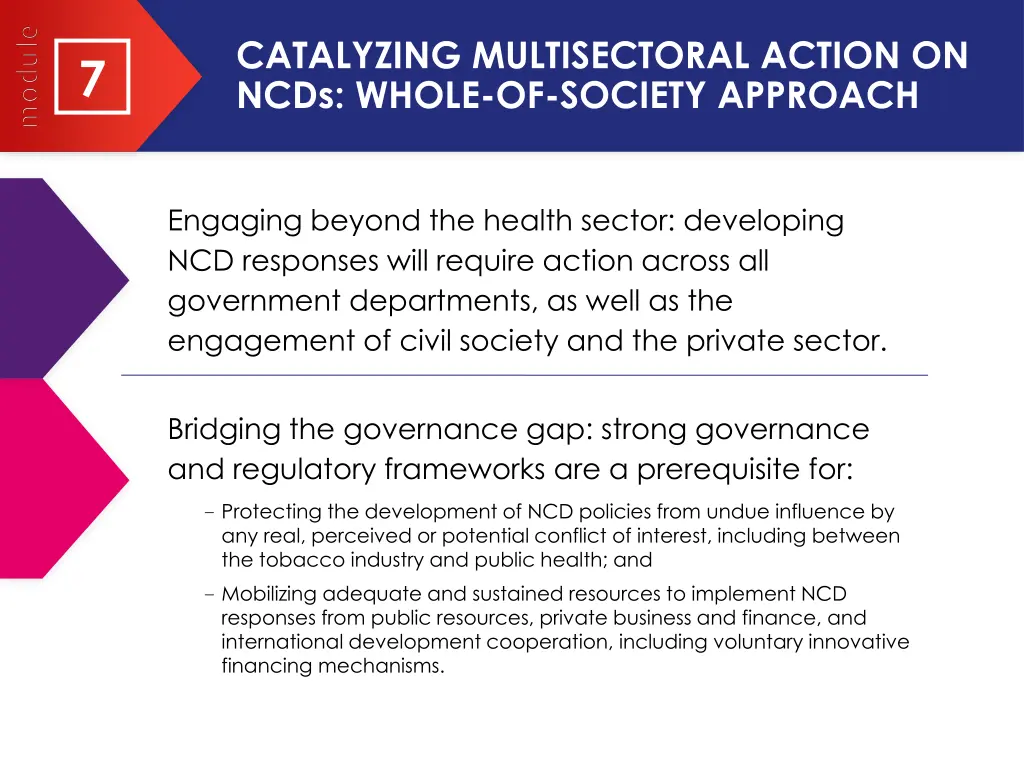 catalyzing multisectoral action on ncds whole