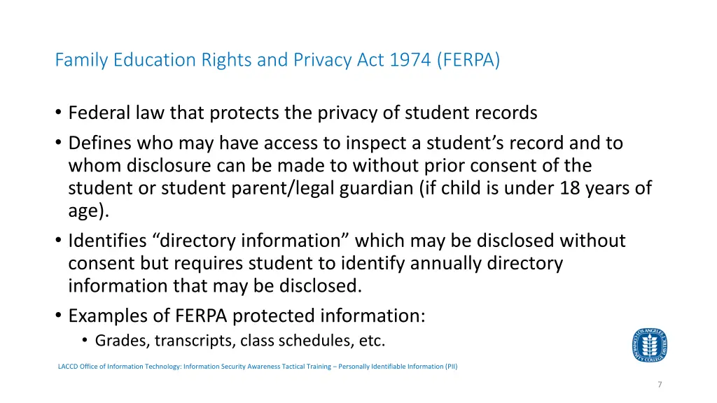 family education rights and privacy act 1974 ferpa