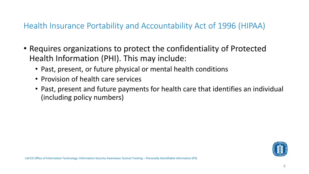 health insurance portability and accountability