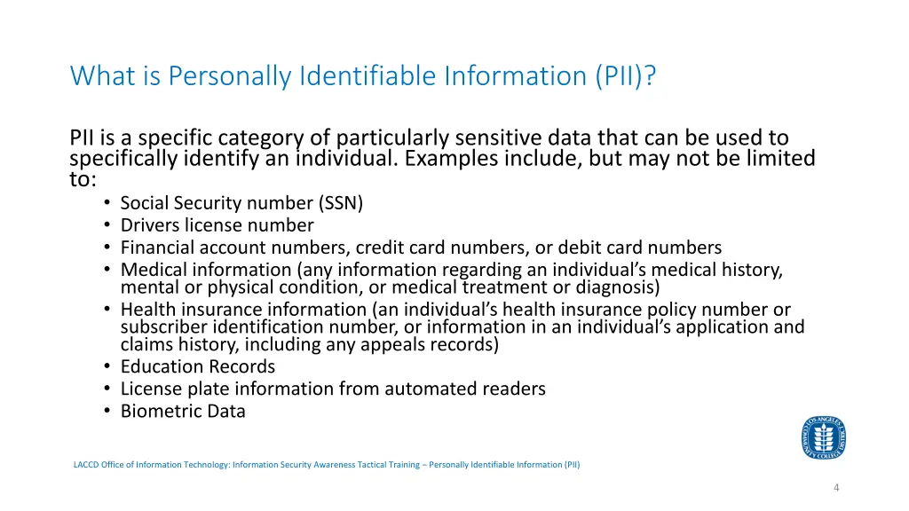 what is personally identifiable information pii