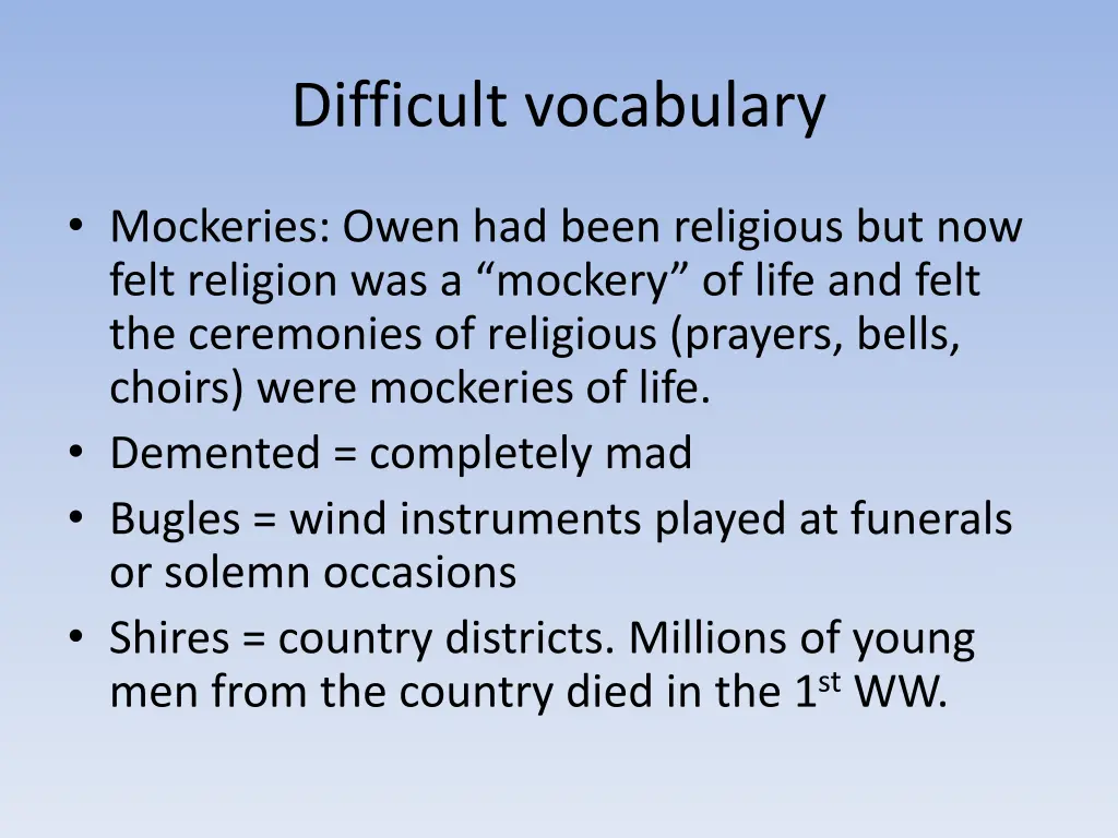 difficult vocabulary 1