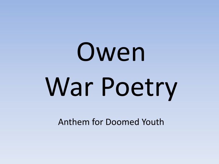 owen war poetry