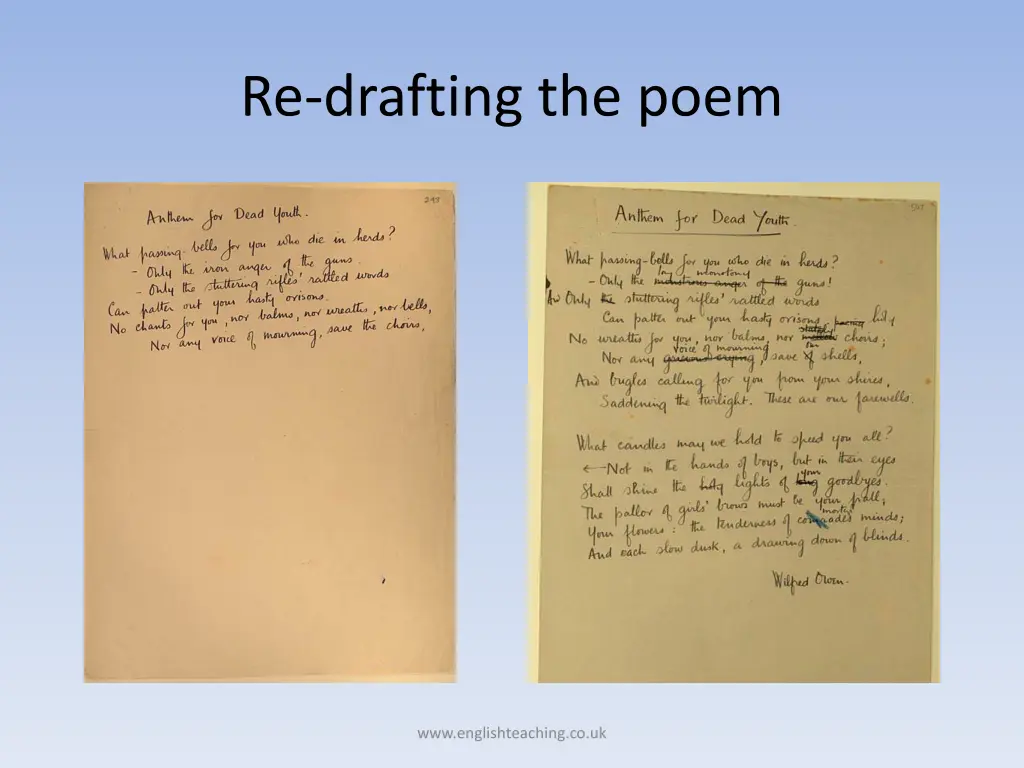 re drafting the poem 1