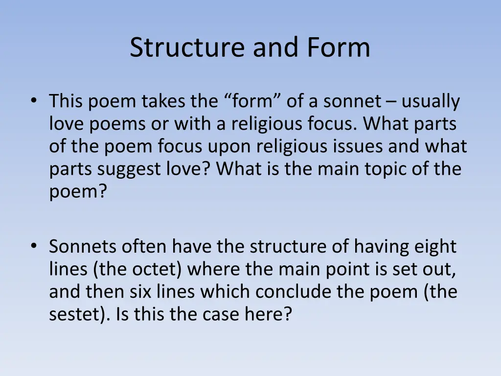 structure and form 1