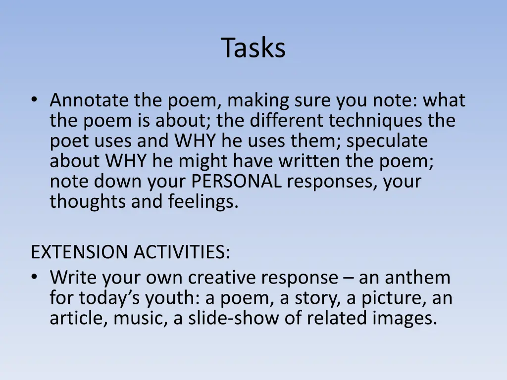 tasks 1