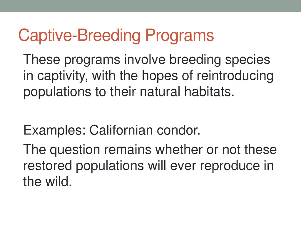 captive breeding programs