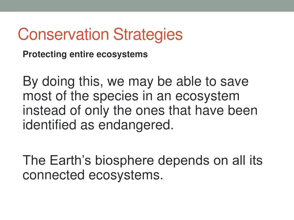 conservation strategies