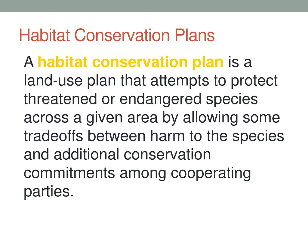 habitat conservation plans