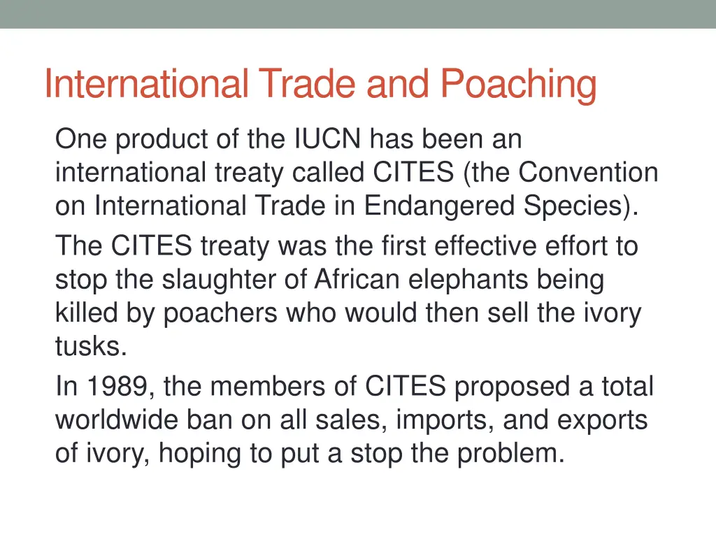 international trade and poaching