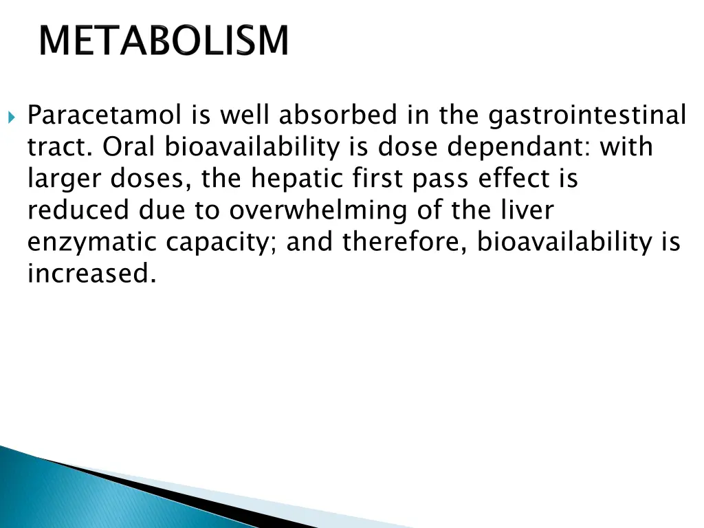 paracetamol is well absorbed