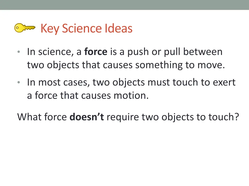 key science ideas