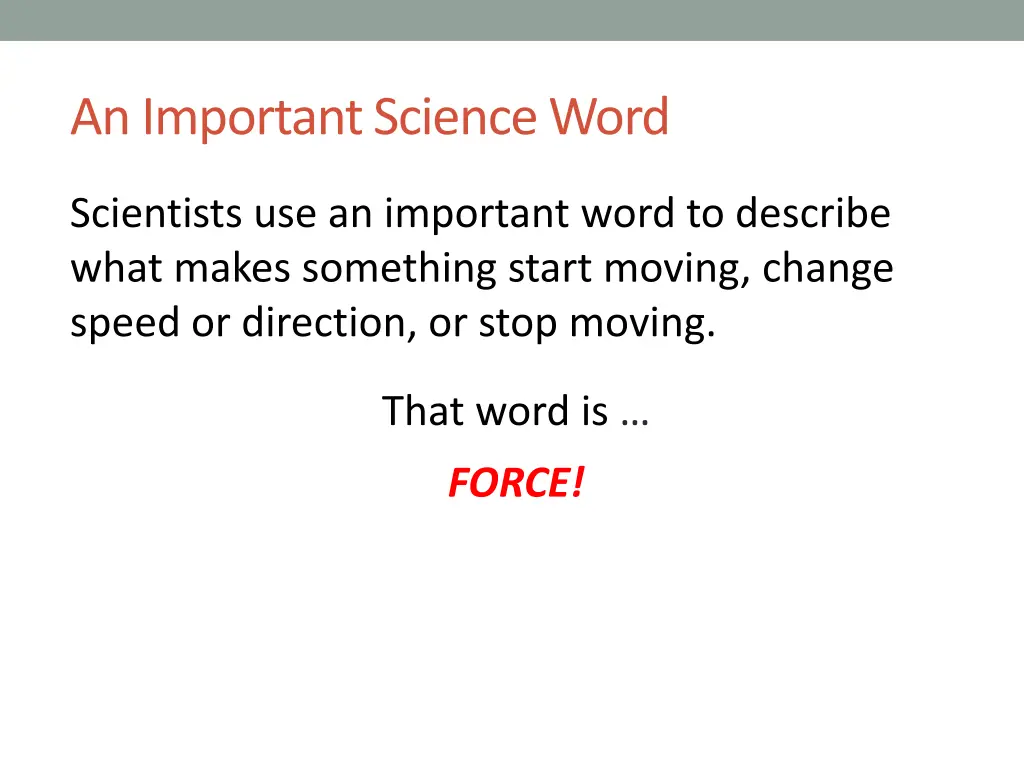 an important science word