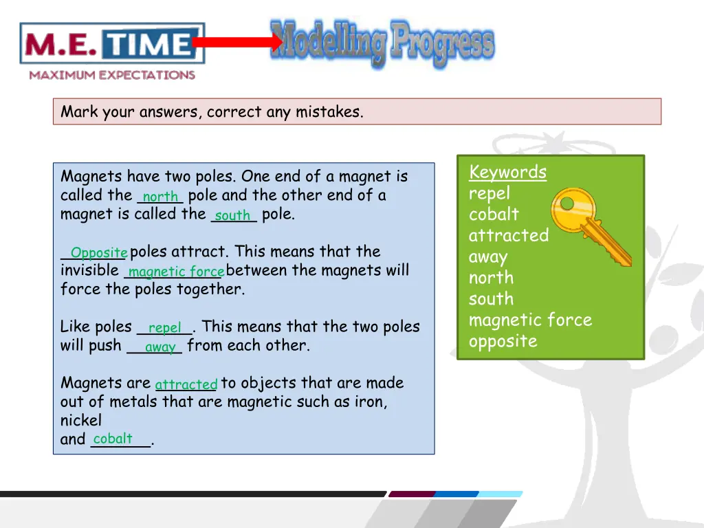 mark your answers correct any mistakes