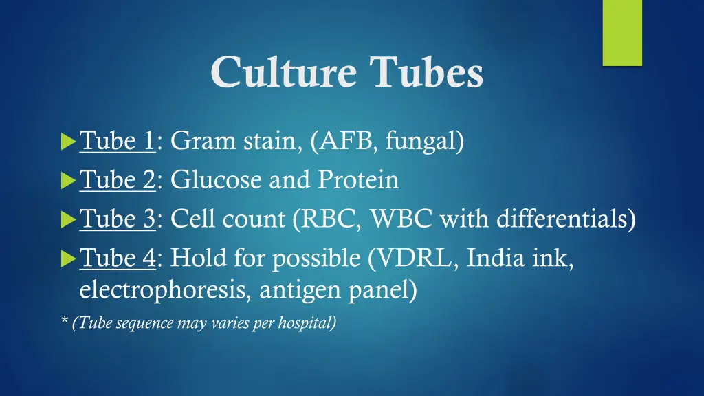 culture tubes