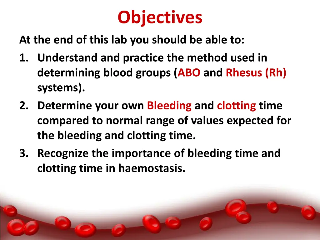 objectives