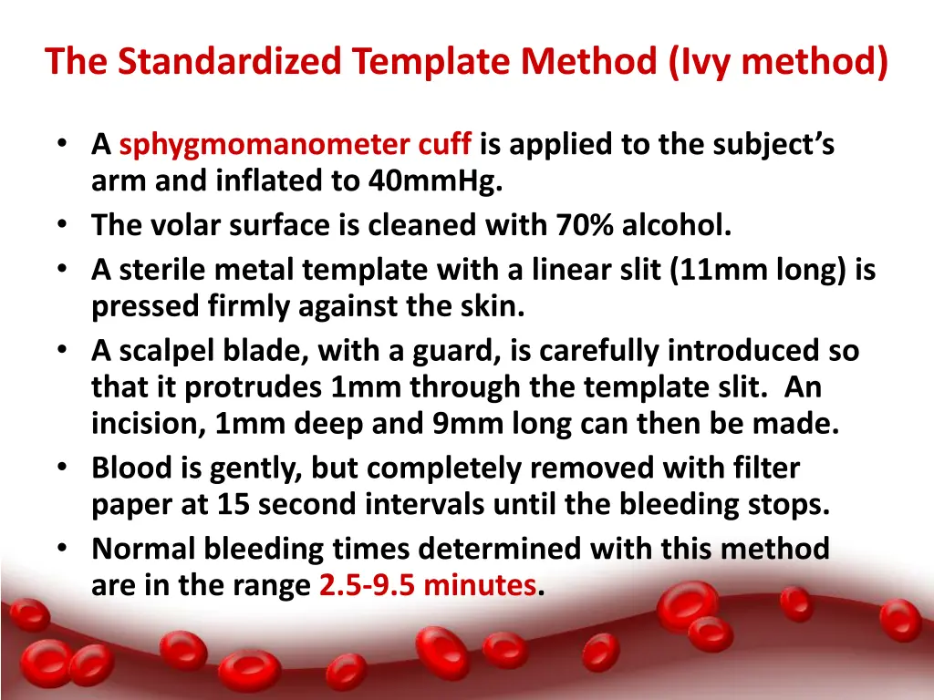 the standardized template method ivy method