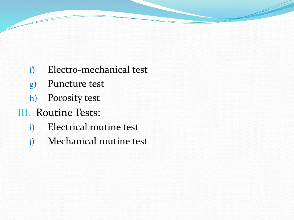 electro mechanical test puncture test porosity