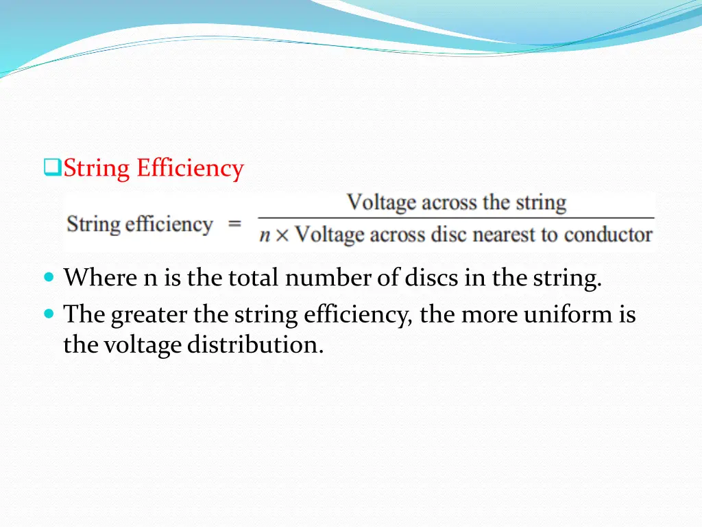 string efficiency