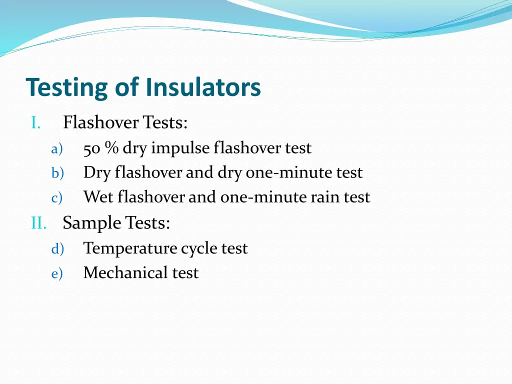 testing of insulators