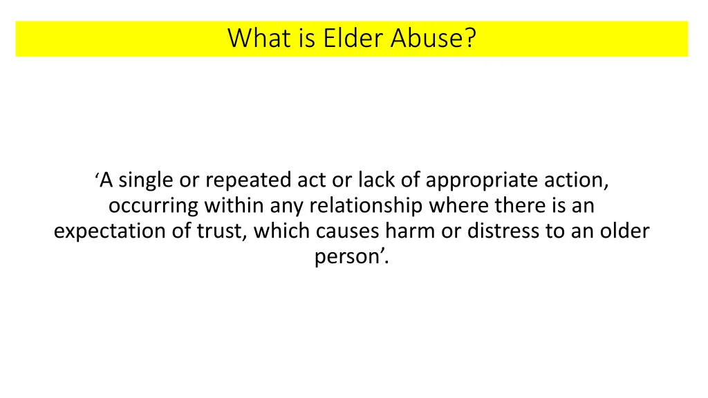 what is elder abuse