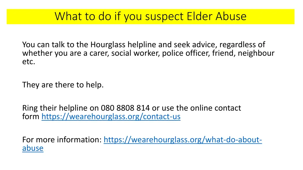 what to do if you suspect elder abuse